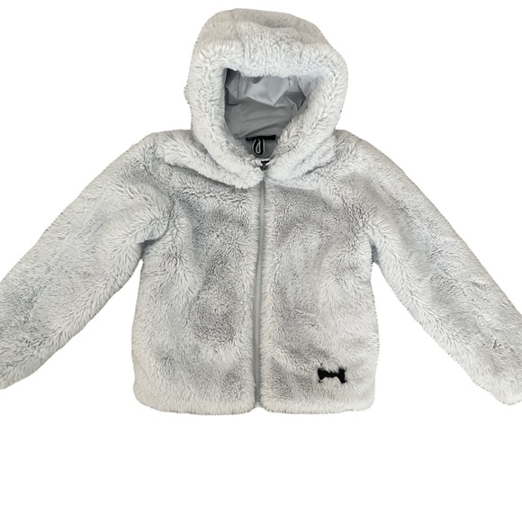 Under Armour Other - Girl’s Under Armour Light Gray Faux Fur Hooded Jacket